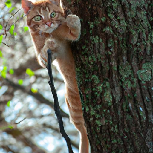 Cat Stuck On Tree